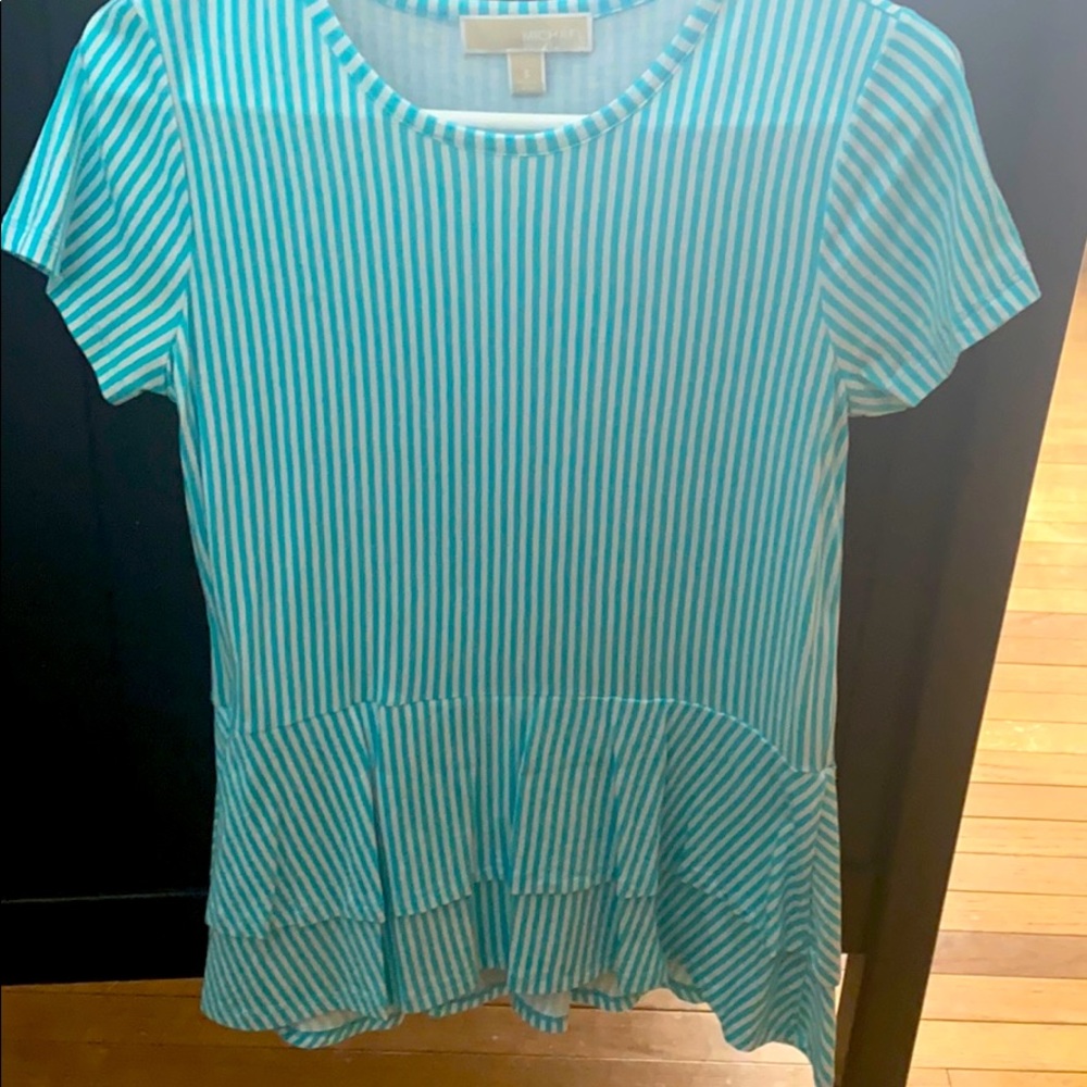 Michael Kors striped peplum top